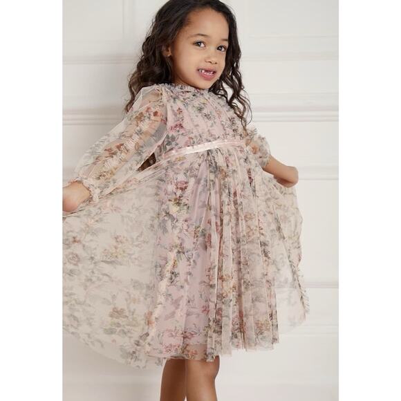 Needle & Thread Kids Sz 5 Yrs Garland Flora Dress Floral English Royal Elegance - Picture 14 of 14